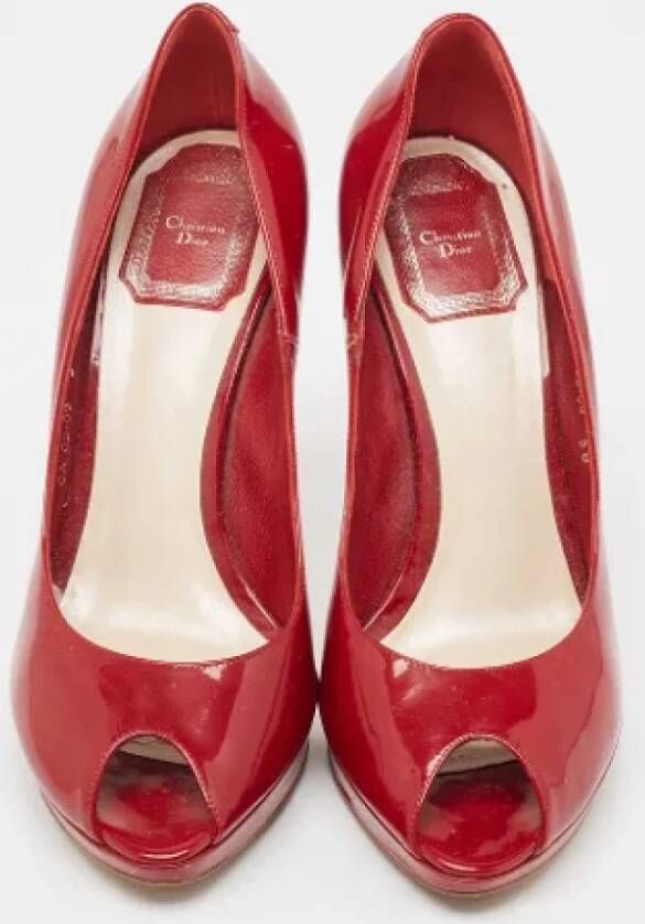 Dior Vintage Pre-owned Leather heels Red Dames