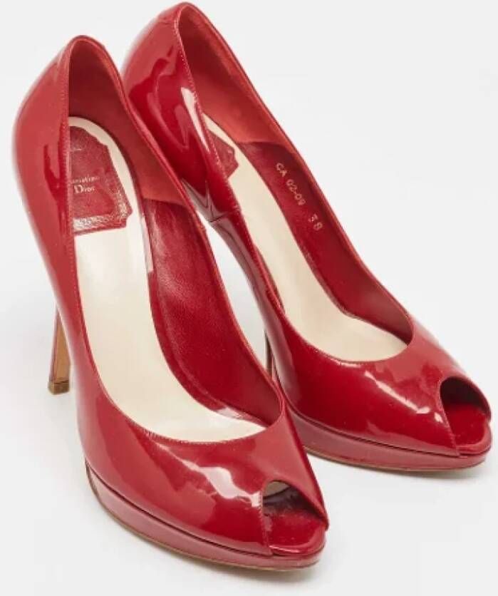 Dior Vintage Pre-owned Leather heels Red Dames