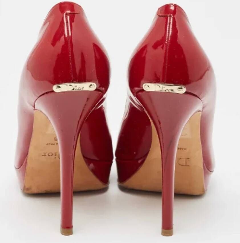 Dior Vintage Pre-owned Leather heels Red Dames