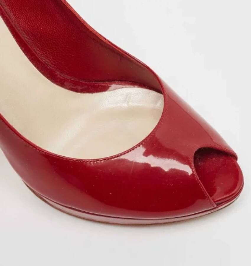 Dior Vintage Pre-owned Leather heels Red Dames