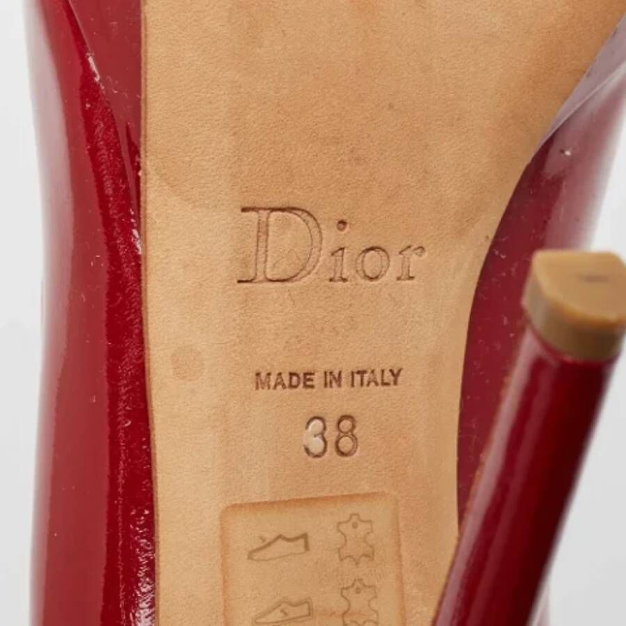 Dior Vintage Pre-owned Leather heels Red Dames