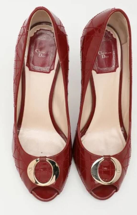 Dior Vintage Pre-owned Leather heels Red Dames