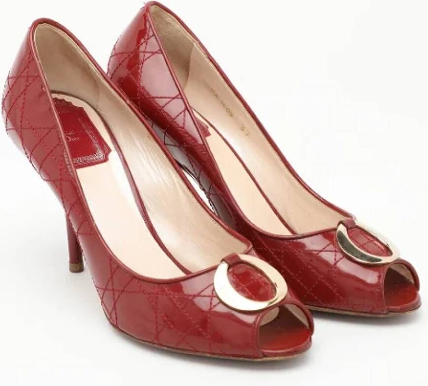 Dior Vintage Pre-owned Leather heels Red Dames