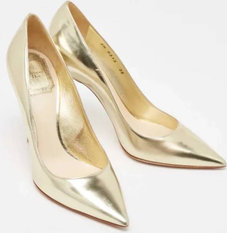 Dior Vintage Pre-owned Leather heels Yellow Dames