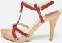 Dior Vintage Pre-owned Leather sandals Red Dames - Thumbnail 2