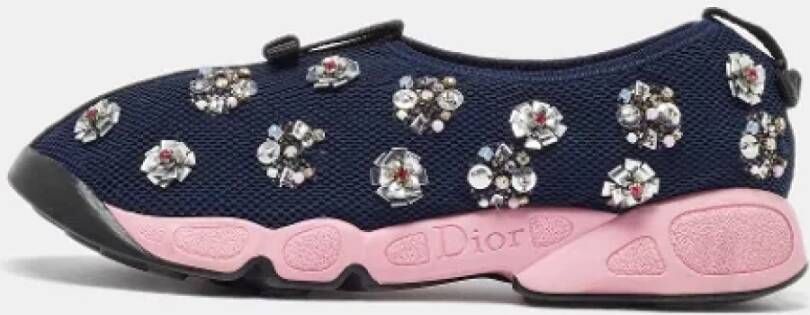 Dior Vintage Pre-owned Mesh sneakers Blue Dames