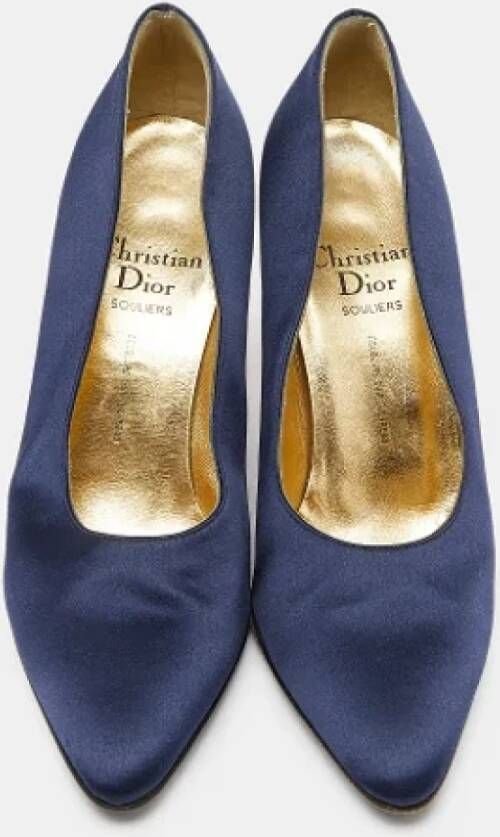 Dior Vintage Pre-owned Satin heels Blue Dames