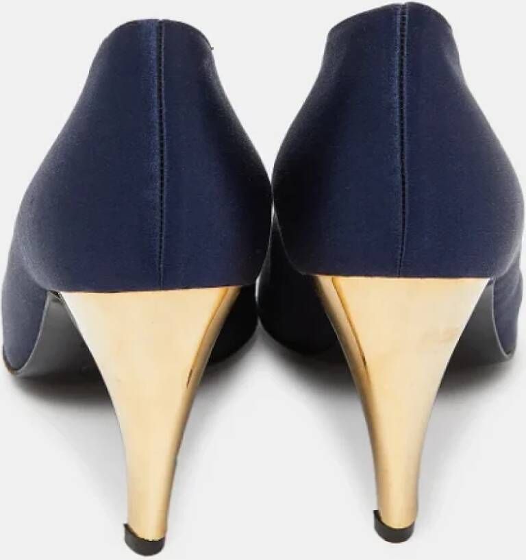 Dior Vintage Pre-owned Satin heels Blue Dames