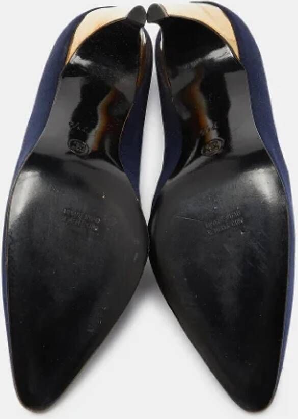 Dior Vintage Pre-owned Satin heels Blue Dames