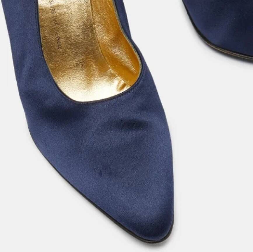 Dior Vintage Pre-owned Satin heels Blue Dames