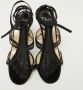 Dior Vintage Pre-owned Satin sandals Black Dames - Thumbnail 3