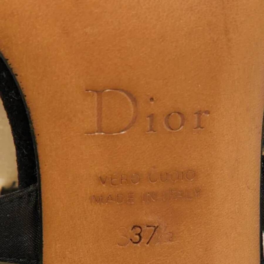 Dior Vintage Pre-owned Satin sandals Black Dames