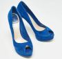 Dior Vintage Pre-owned Suede heels Blue Dames - Thumbnail 4