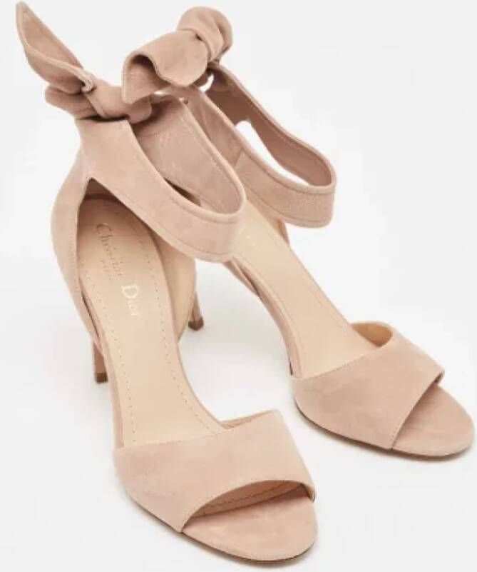 Dior Vintage Pre-owned Suede sandals Beige Dames