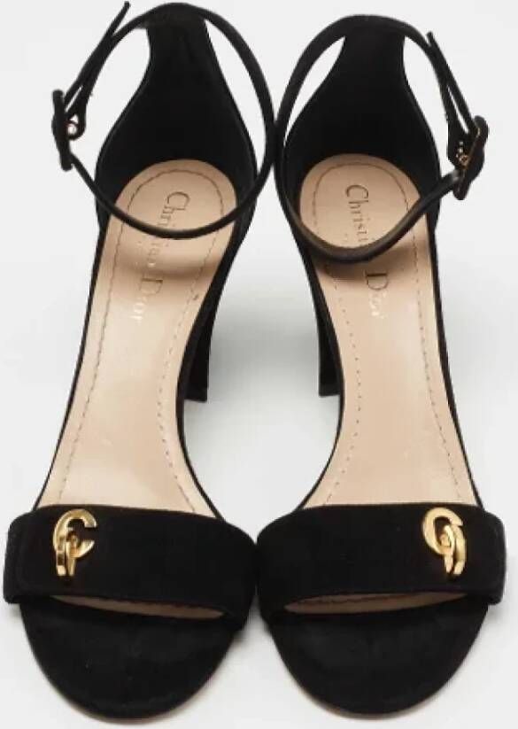 Dior Vintage Pre-owned Suede sandals Black Dames