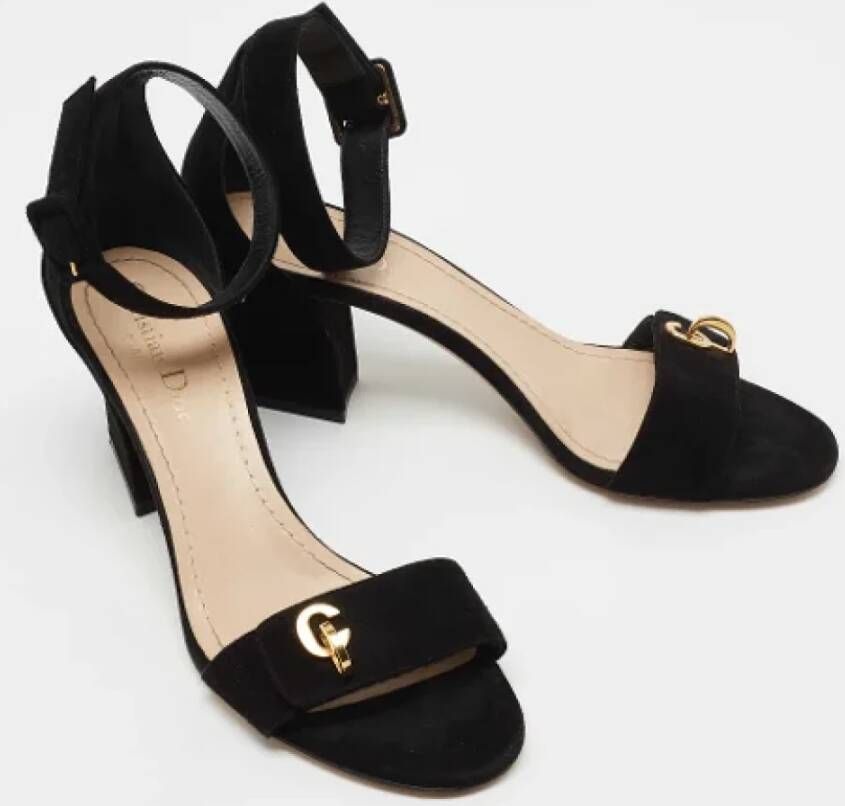 Dior Vintage Pre-owned Suede sandals Black Dames