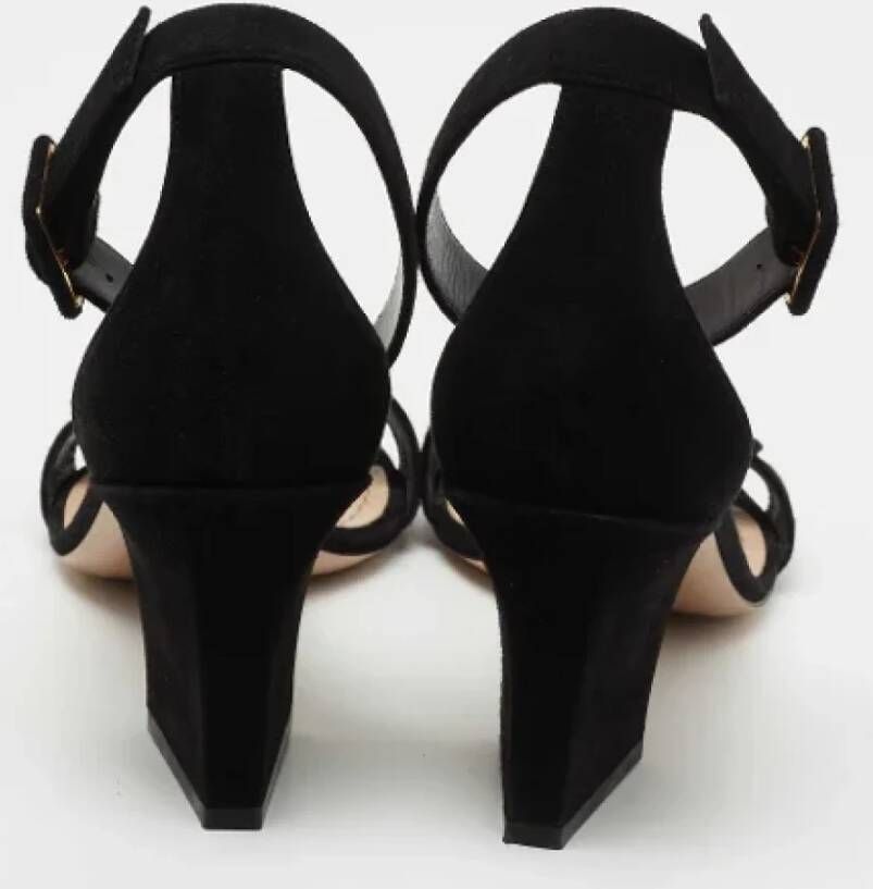 Dior Vintage Pre-owned Suede sandals Black Dames