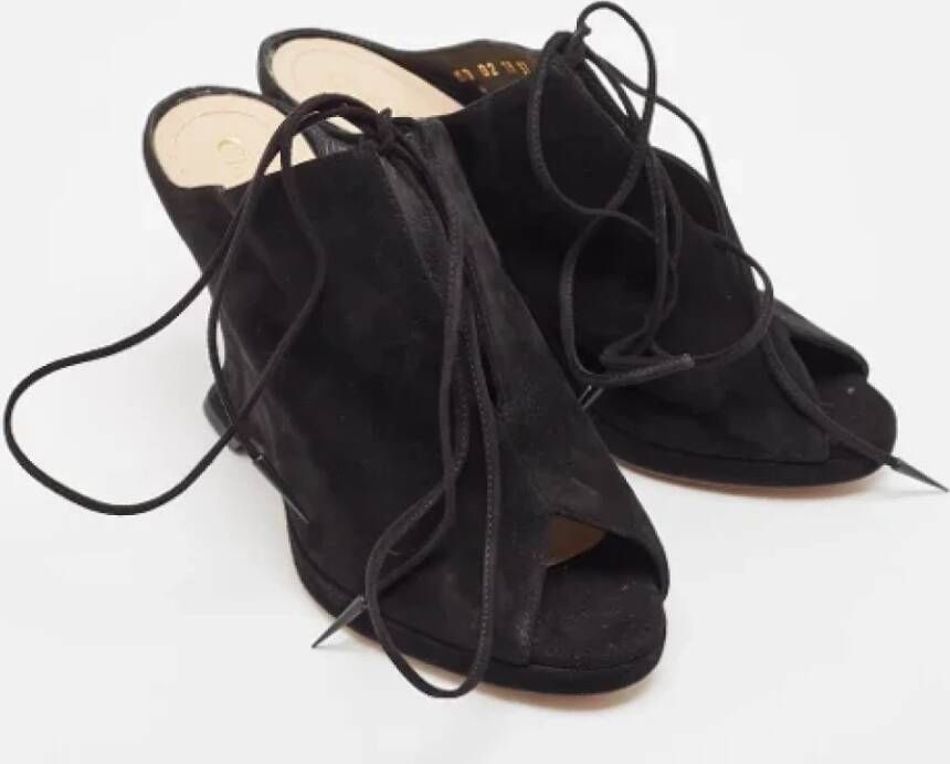 Dior Vintage Pre-owned Suede sandals Black Dames