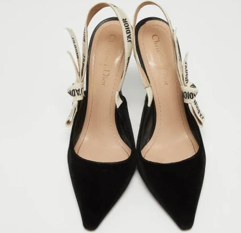 Dior Vintage Pre-owned Velvet heels Black Dames