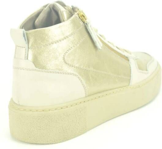 DL Sport Beige Goud Hoge Sneaker Beige Dames