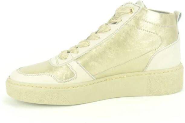 DL Sport Beige Goud Hoge Sneaker Beige Dames