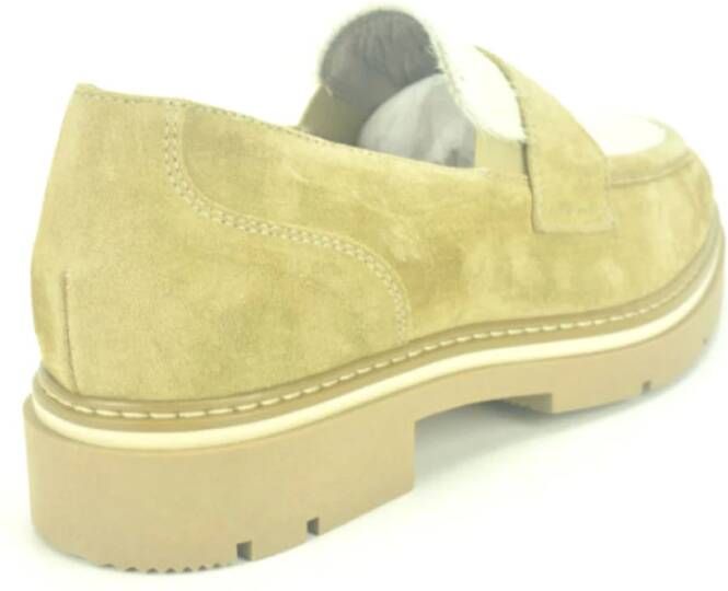 DL Sport Beige Pony Moccasin Schoenen Beige Dames