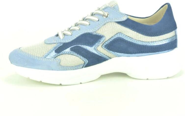 DL Sport Blauw Lycra Sneaker Blue Dames