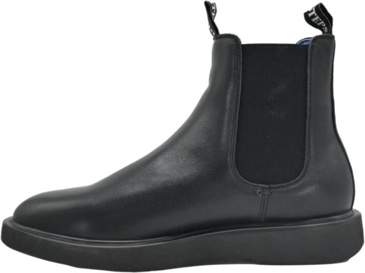 Docksteps Beatle Geborsteld Leer Zwarte Laarzen Black Heren