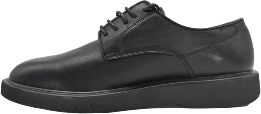 Docksteps Lage Man Geborsteld Leer Zwart Schoenen Black Heren