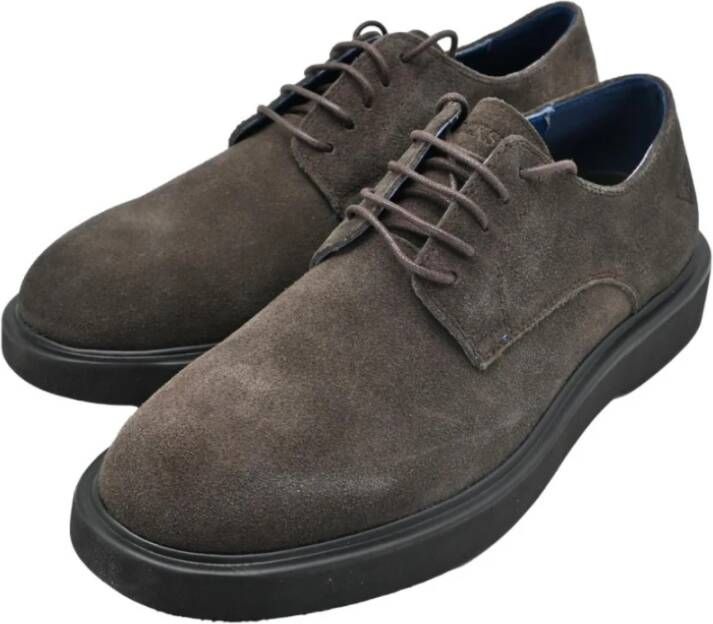 Docksteps Lage Suède Schoenen Donkerbruin Brown Heren