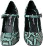 Dolce & Gabbana Aqua Python Lederen Mary Jane Pumps Green Dames - Thumbnail 2