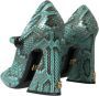 Dolce & Gabbana Aqua Python Lederen Mary Jane Pumps Green Dames - Thumbnail 4