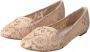 Dolce & Gabbana Beige Bloemenkant Loafers Platte Schoenen Beige Dames - Thumbnail 6