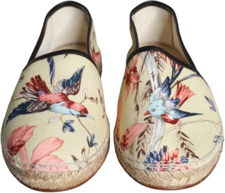 Dolce & Gabbana Beige Canvas Instap Espadrilles Schoenen Multicolor Heren