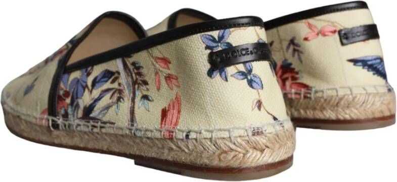 Dolce & Gabbana Beige Canvas Instap Espadrilles Schoenen Multicolor Heren