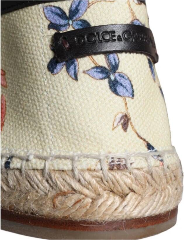 Dolce & Gabbana Beige Canvas Instap Espadrilles Schoenen Multicolor Heren