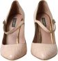 Dolce & Gabbana Beige Leren Mary Jane Pumps Beige Dames - Thumbnail 3