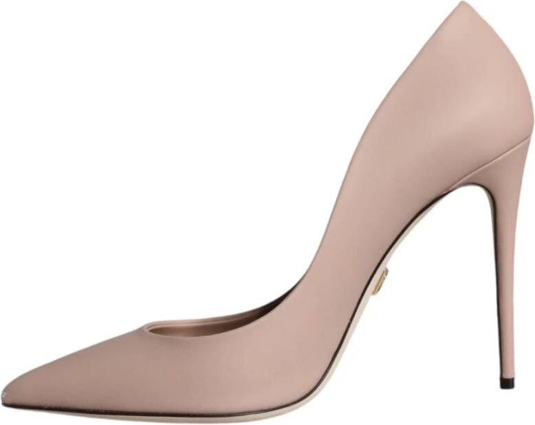 Dolce & Gabbana Beige Leren Stiletto Pumps Schoenen Beige Dames