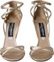 Dolce & Gabbana Gouden Satijnen Stiletto Sandalen Yellow Dames - Thumbnail 8