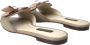 Dolce & Gabbana Beige Logo Parel Platte Sandalen Beige Dames - Thumbnail 10