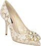 Dolce & Gabbana Beige Stoffen Hoge Hakken Beige Dames - Thumbnail 2