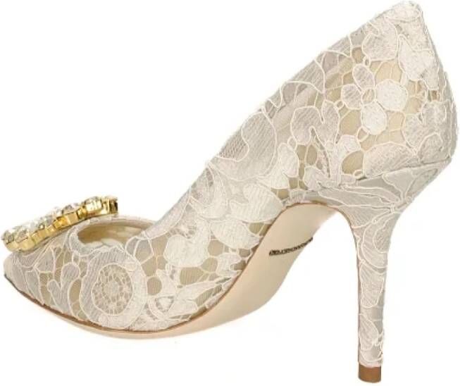 Dolce & Gabbana Beige Stoffen Hoge Hakken Beige Dames