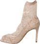 Dolce & Gabbana Beige Stretch Taormina Veterschoenen Beige Dames - Thumbnail 13