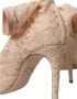 Dolce & Gabbana Beige Stretch Taormina Veterschoenen Beige Dames - Thumbnail 16