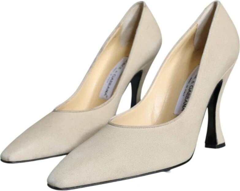 Dolce & Gabbana Beige Suède Hoge Hakken Pumps Beige Dames