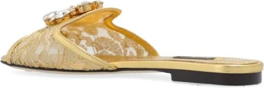 Dolce & Gabbana Bianca Slides Yellow Dames