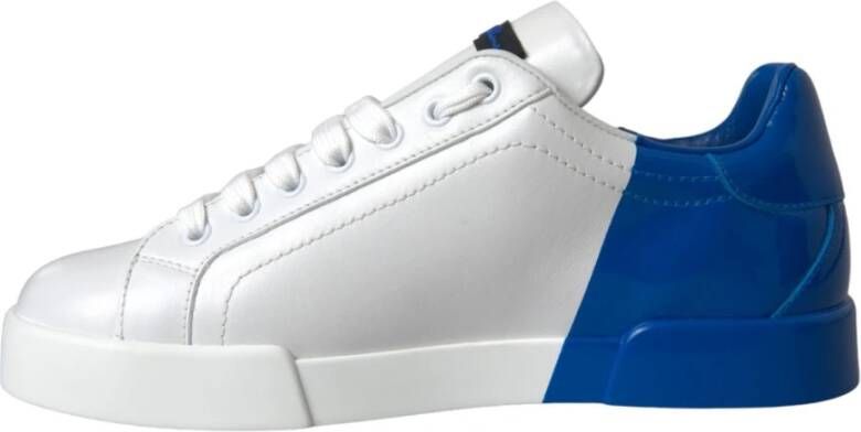 Dolce & Gabbana Blauw & Wit Logo Sneakers Multicolor Heren