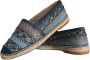 Dolce & Gabbana Blauw Grijs Geweven Leren Espadrilles Schoenen Blue Heren - Thumbnail 7