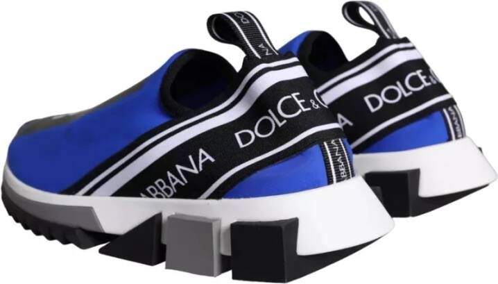 Dolce & Gabbana Blauw Logo Lage Top Sneakers Blue Dames