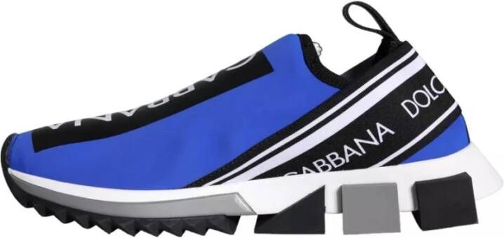 Dolce & Gabbana Blauw Logo Lage Top Sneakers Blue Dames